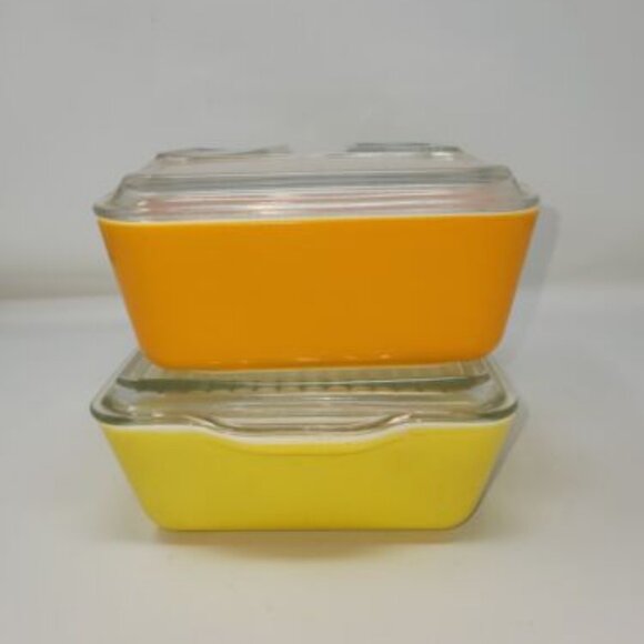 Vintage Pyrex Rare Town and Country Refrigerator Dish Set - 8 Piece Complete - Picture 4 of 16